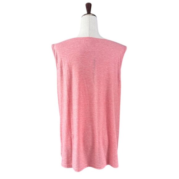 Saukole Women's V-neck Sleeveless Pink Top Tee Rainbow Stripes Pink Size XXL NWT - Picture 10 of 15